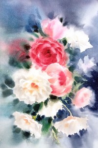 Hafsa Shaikh, 22 x 29 inch, Water Color On Paper, Floral Painting, AC-HFS-056